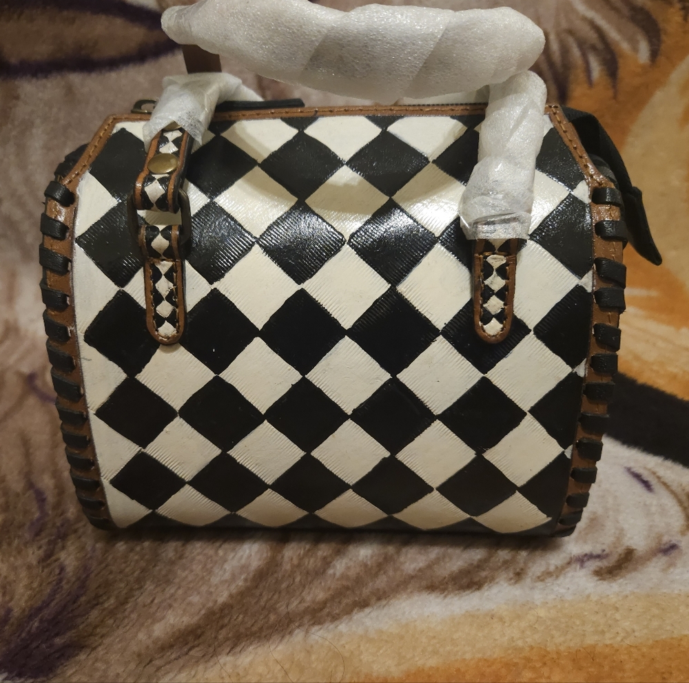 Checkered Black and White Mini Speedy
